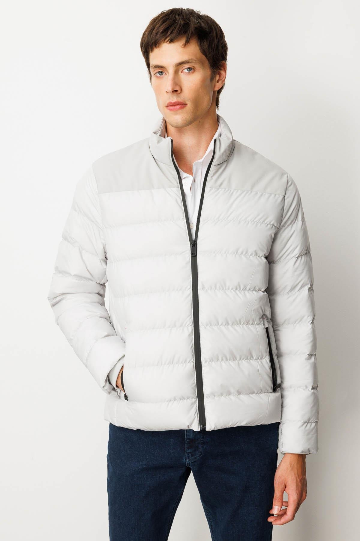 25428Erkek Kapitone Şişme Mont Taş