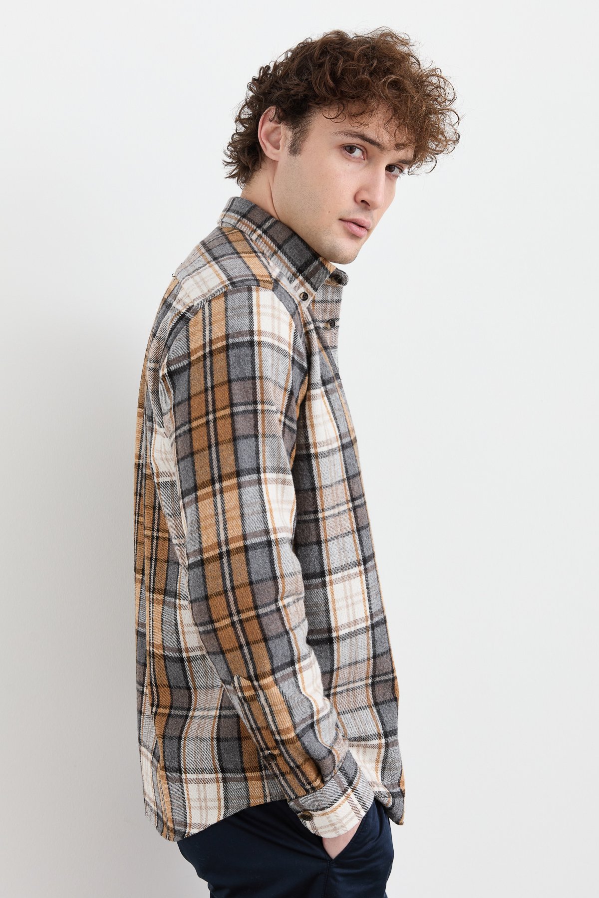 PNDKGMErkek Kareli Kışlık Gömlek 11