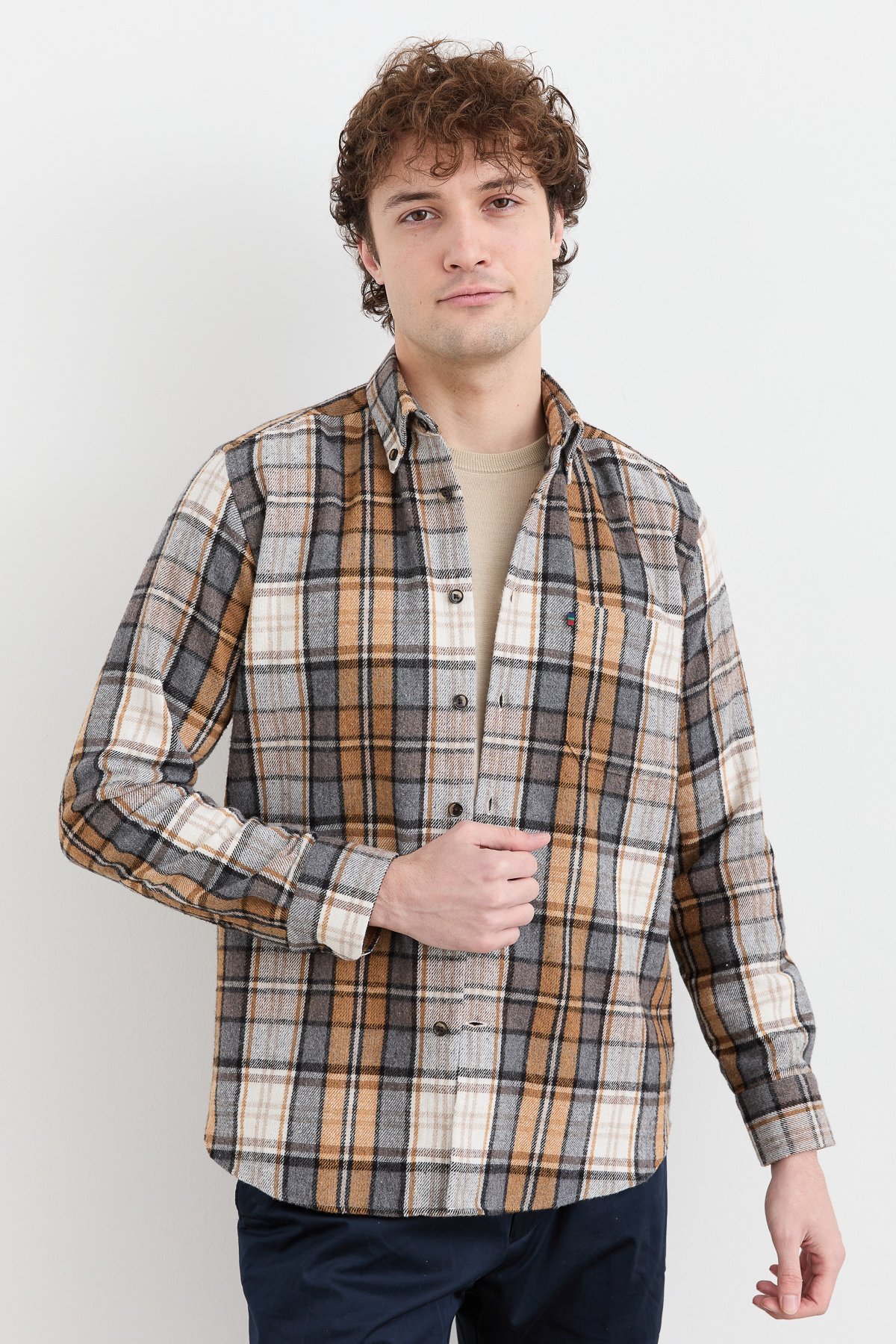 PNDKGMErkek Kareli Kışlık Gömlek 11