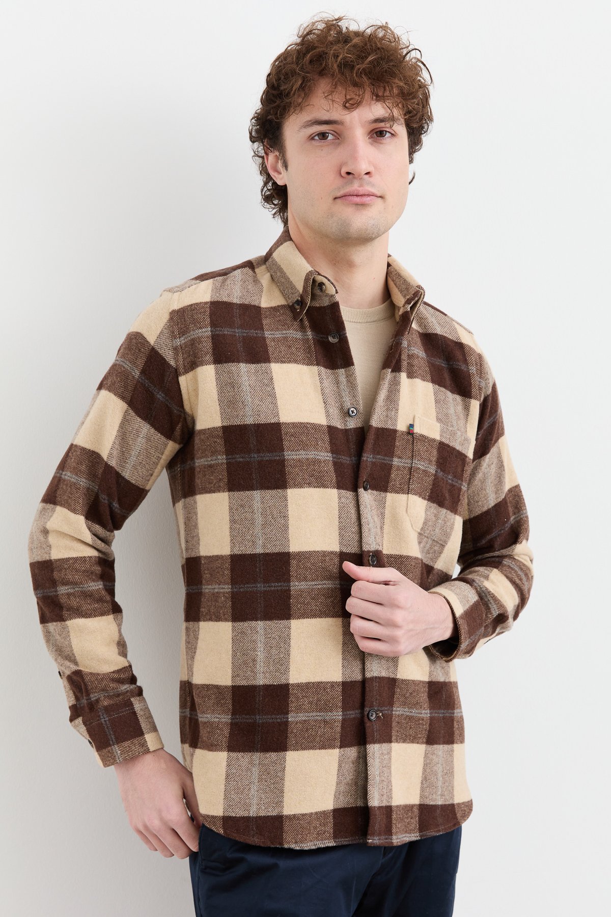 PNDKGMErkek Kareli Kışlık Gömlek 12