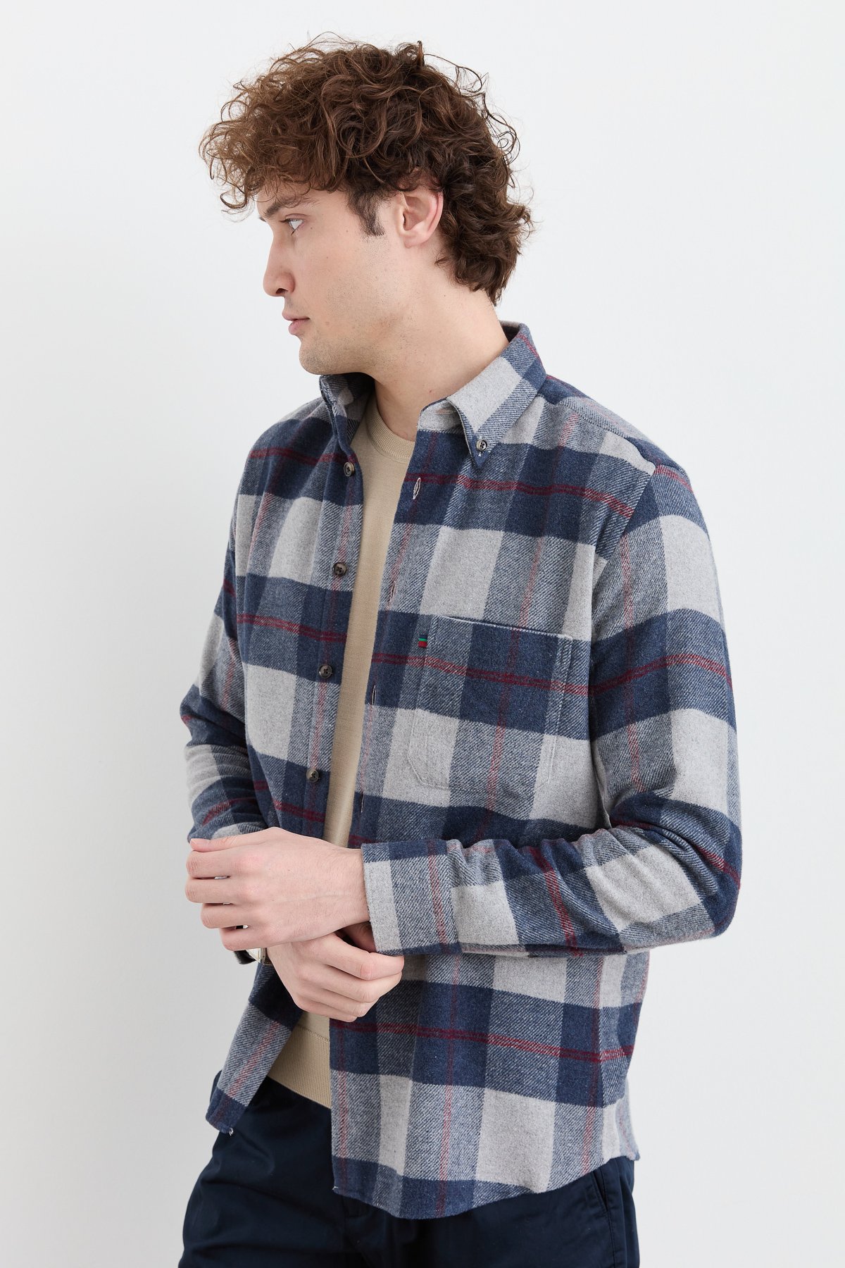 PNDKGMErkek Kareli Kışlık Gömlek 13