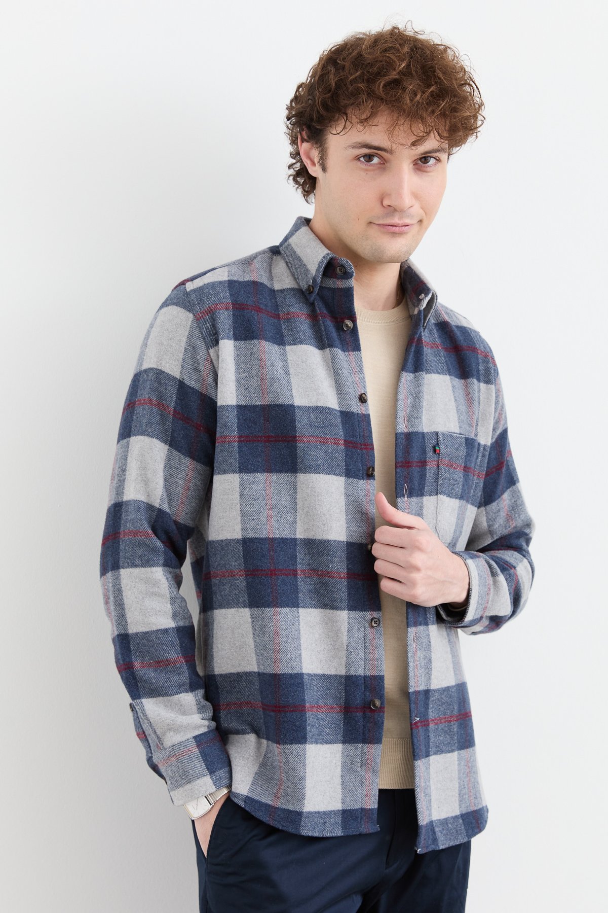 PNDKGMErkek Kareli Kışlık Gömlek 13