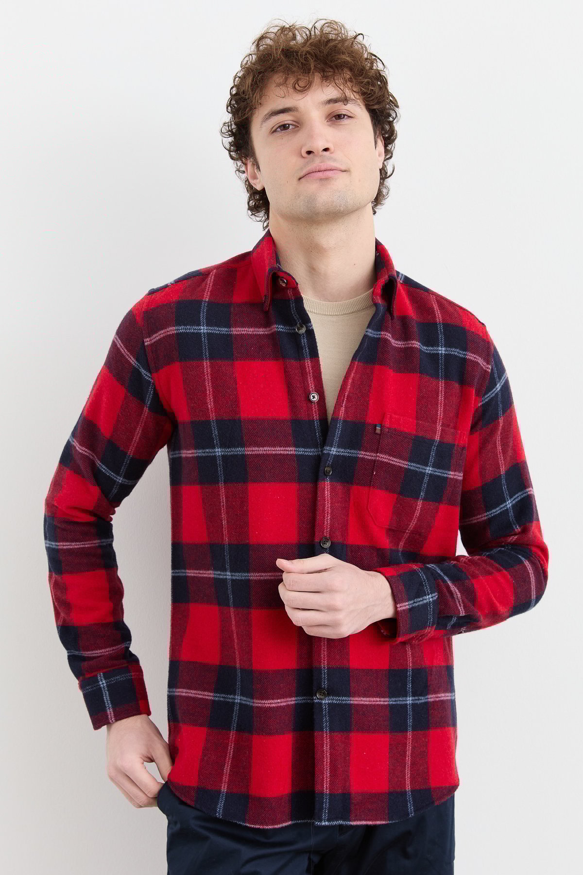 PNDKGMErkek Kareli Kışlık Gömlek 15