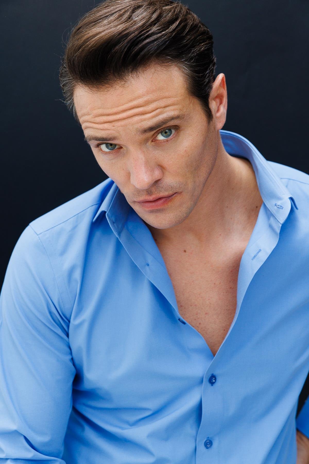 23921Erkek Düz Renk Pamuklu Gömlek Mavi