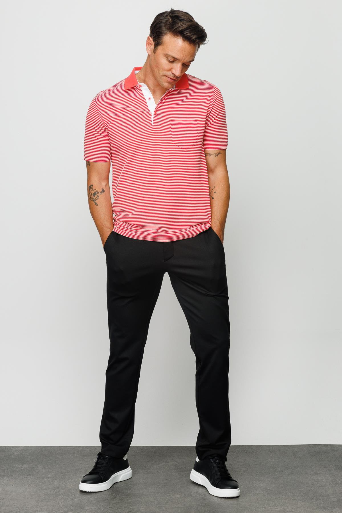 MTA 601Erkek Merserize T-shirt Kırmızı