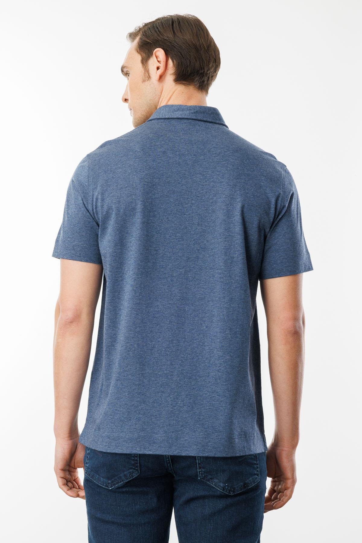 25746Erkek Polo Yaka Merserize T-shirt Parlement