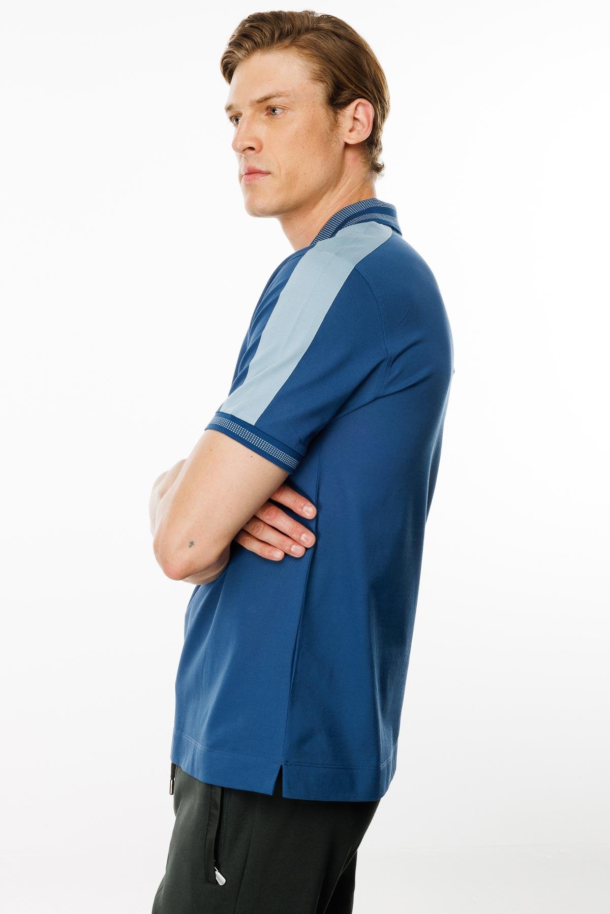 MTA 19Erkek Polo Yaka Omuzu Şeritli T-shirt Parlement