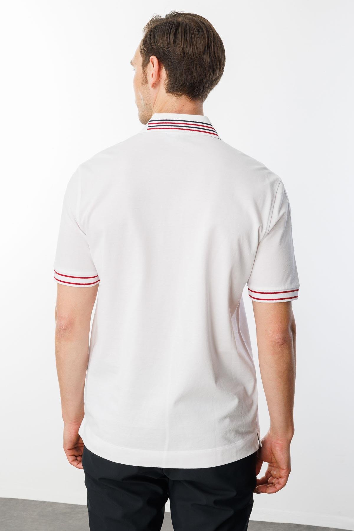 MTA 17Erkek Polo Yaka T-shirt Beyaz