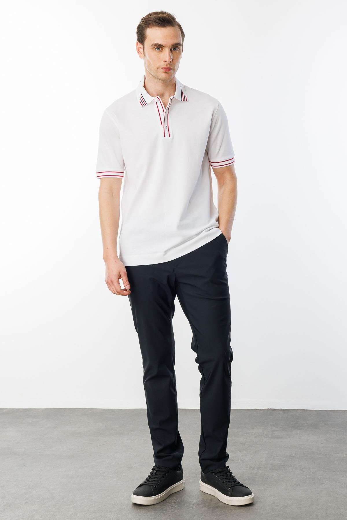 MTA 17Erkek Polo Yaka T-shirt Beyaz