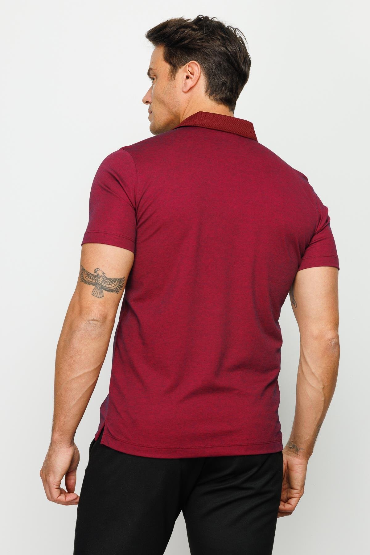301Erkek Polo Yaka T-shirt Bordo