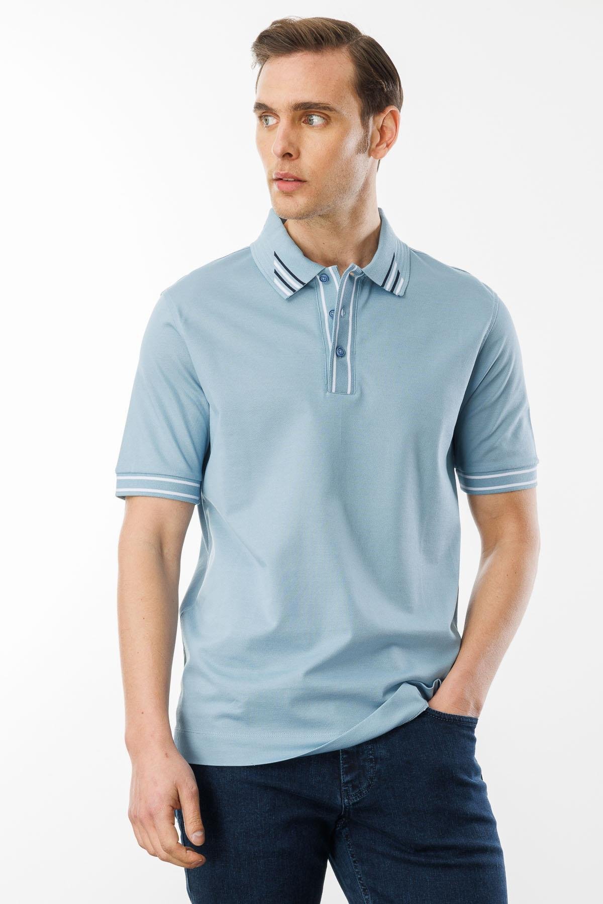 MTA 17Erkek Polo Yaka T-shirt Mavi