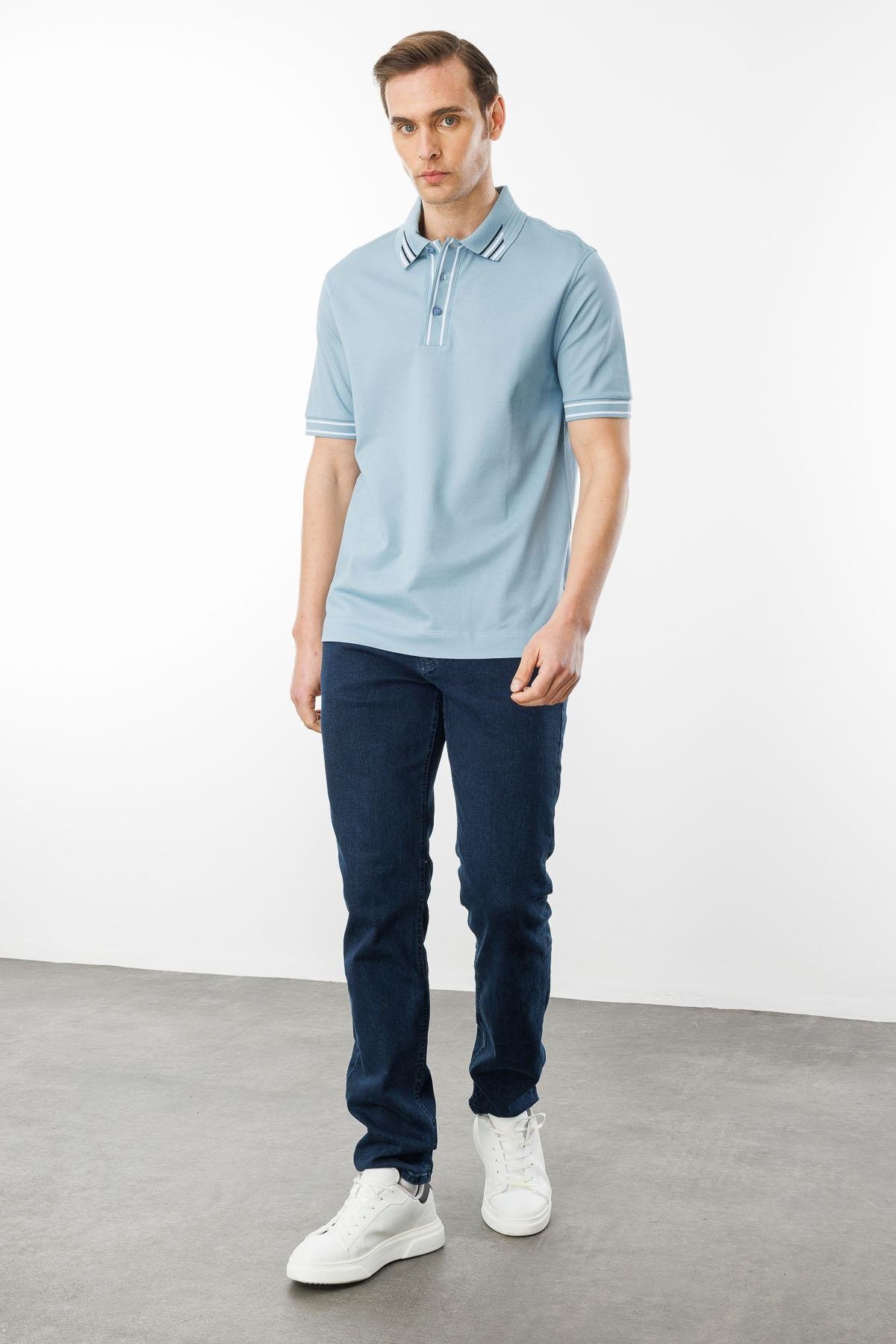 MTA 17Erkek Polo Yaka T-shirt Mavi