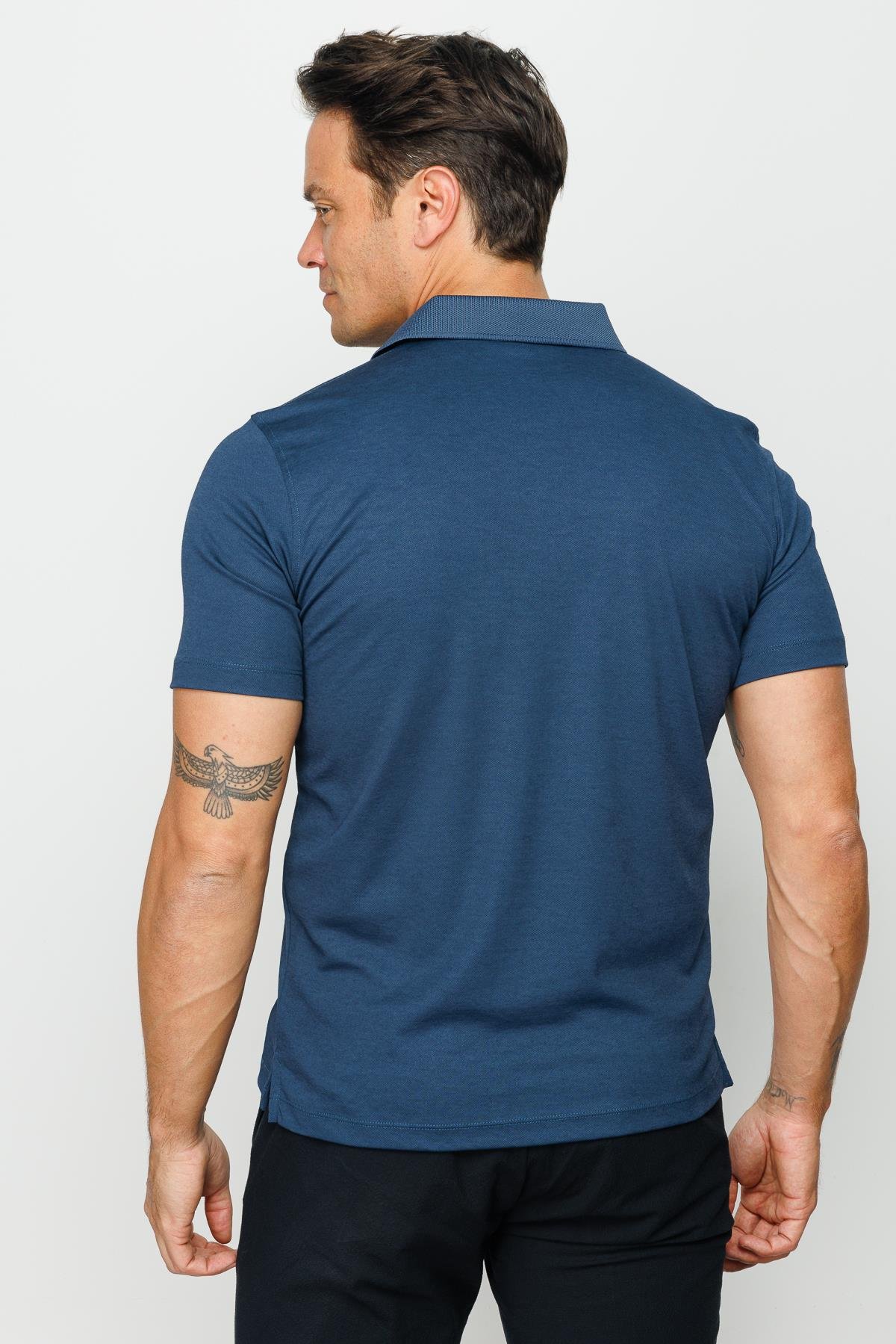 301Erkek Polo Yaka T-shirt Petrol