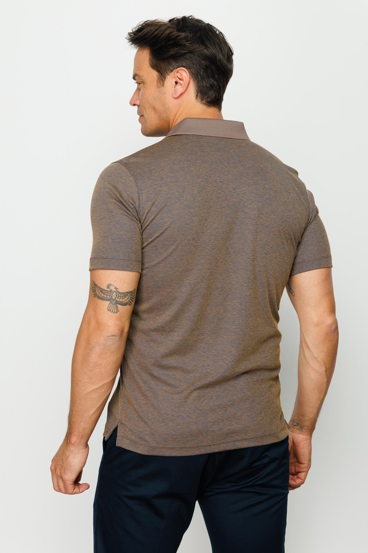 301Erkek Polo Yaka T-shirt S.Kahve