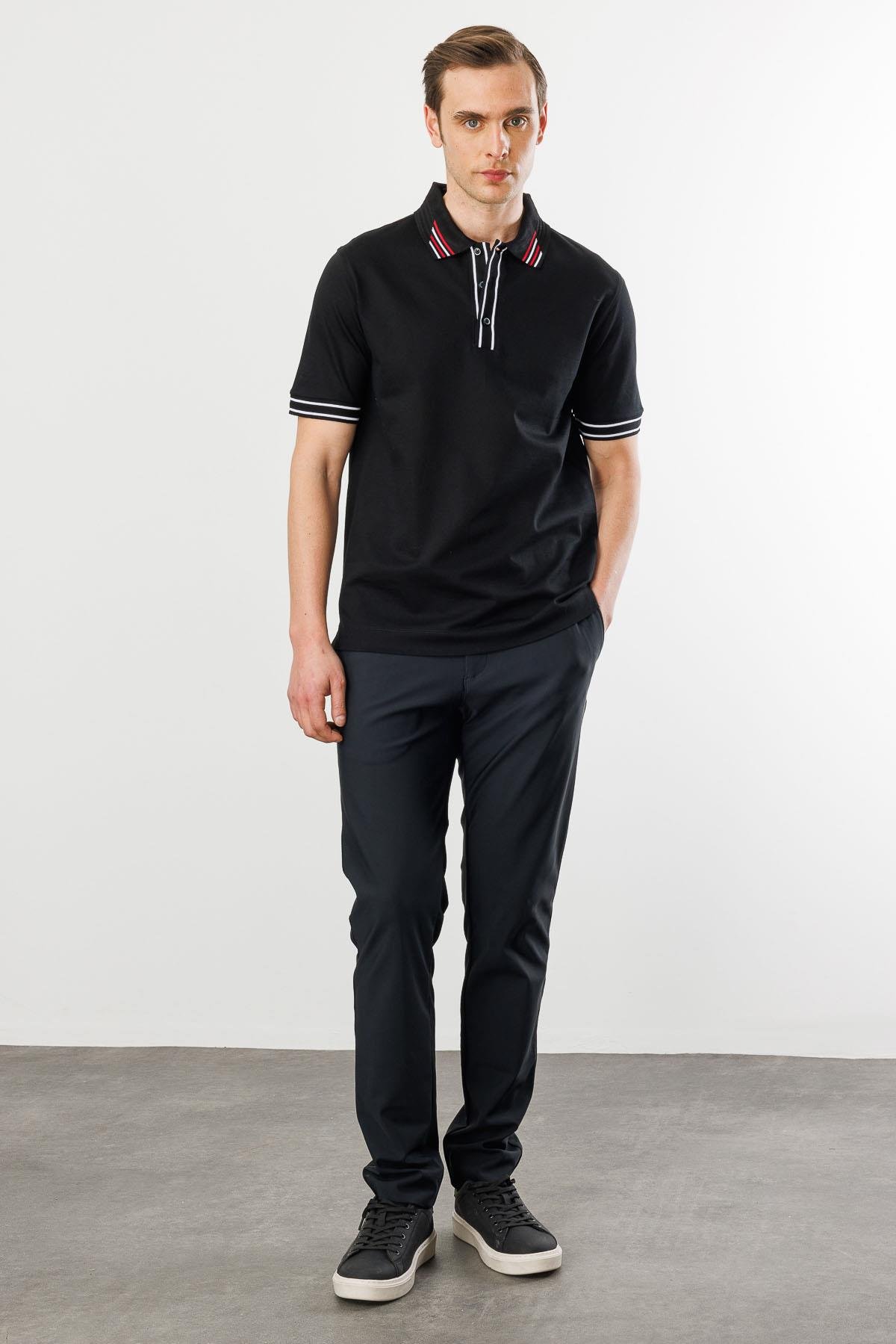 MTA 17Erkek Polo Yaka T-shirt Siyah