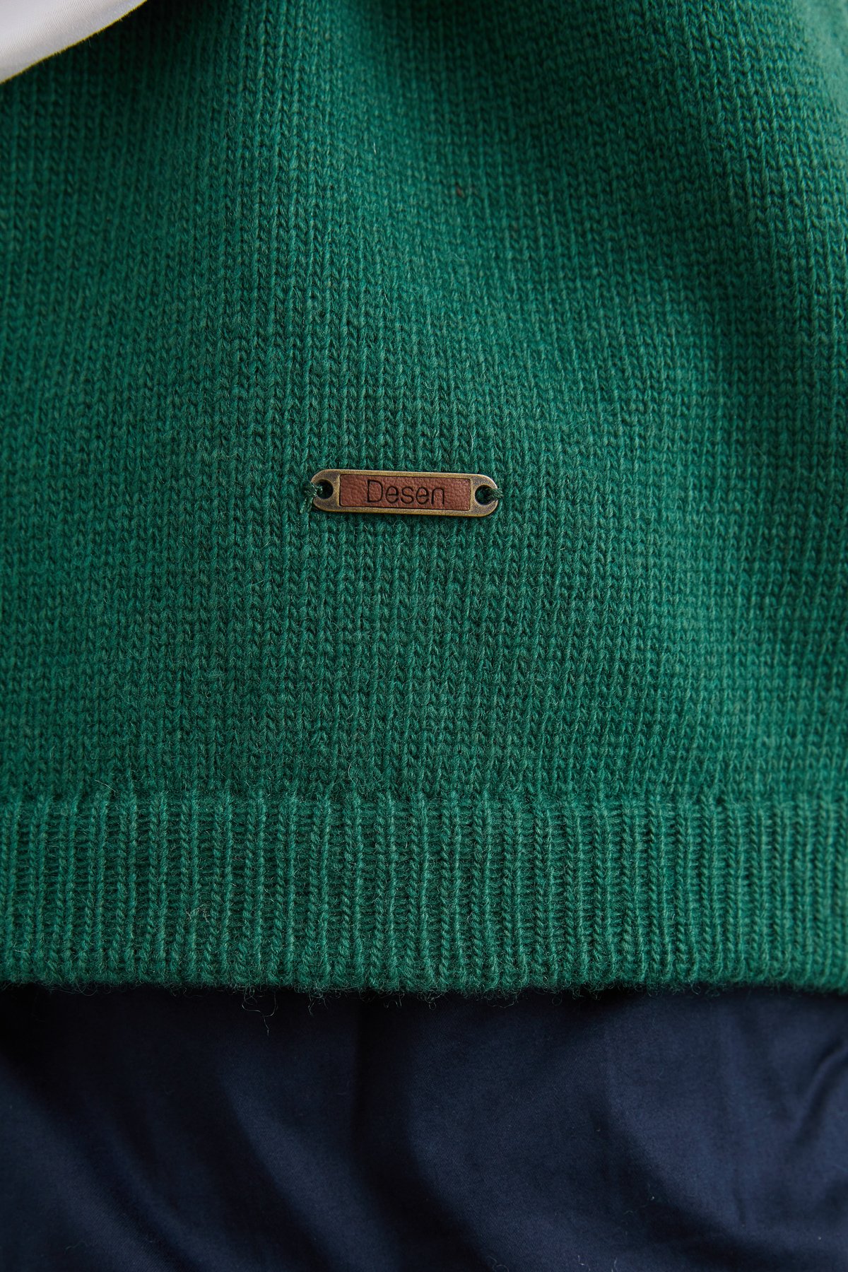 23503Erkek Sıfır Yaka Klasik Yün Süveter Ö.Başı