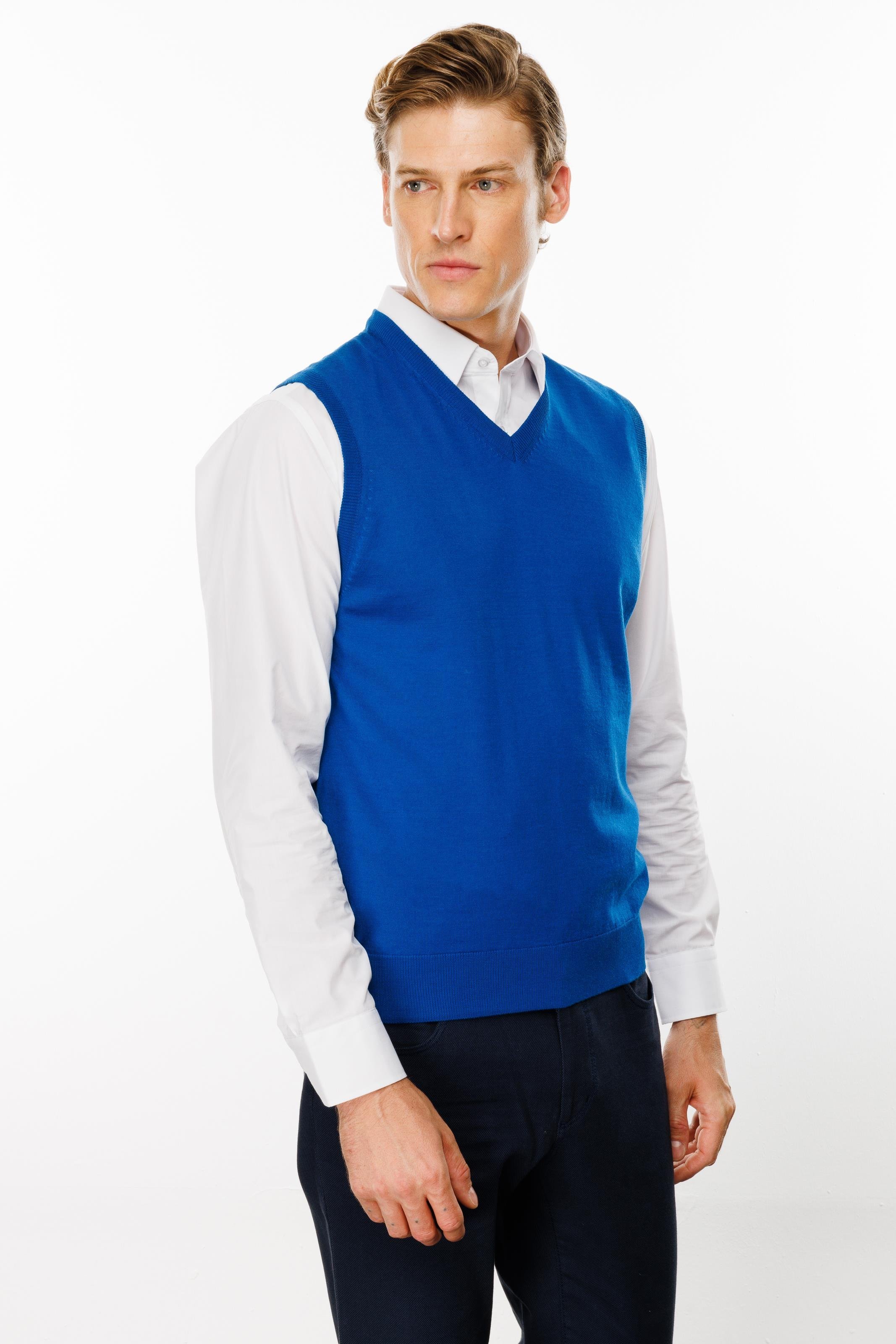 21600Erkek Süveter Saks