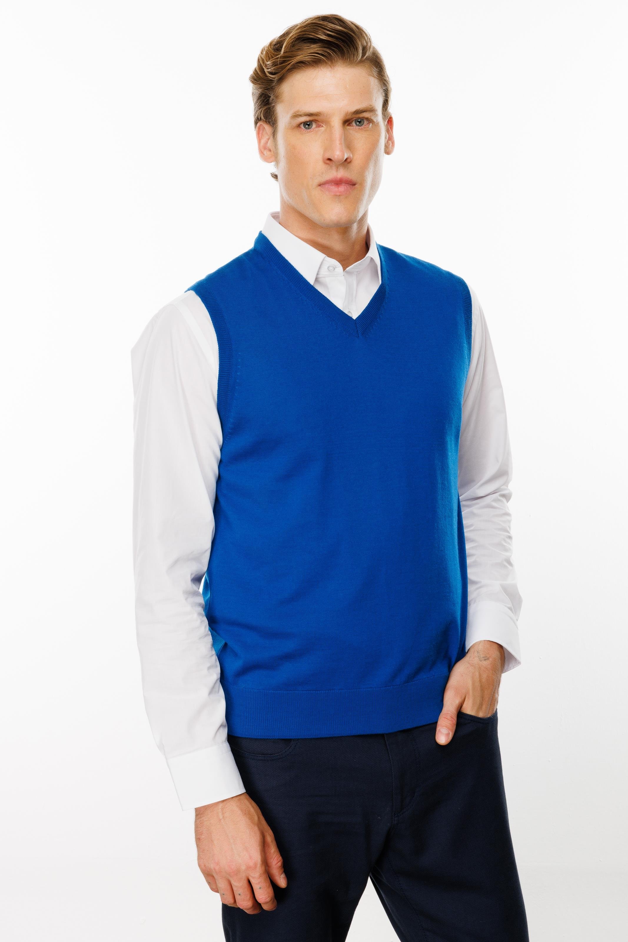 21600Erkek Süveter Saks