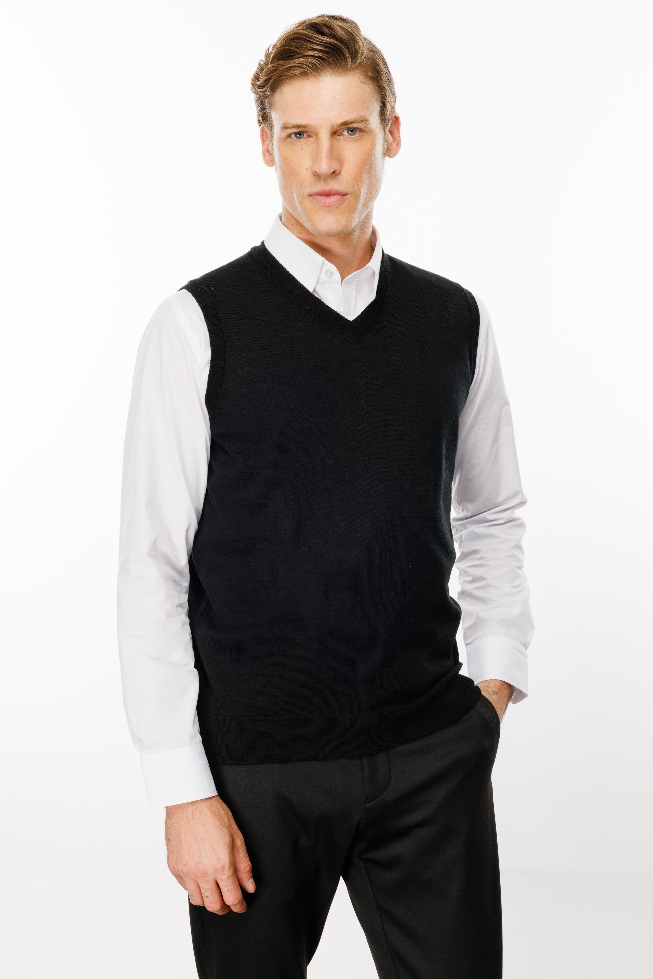 21600Мужской трикотаж Свитер Черный