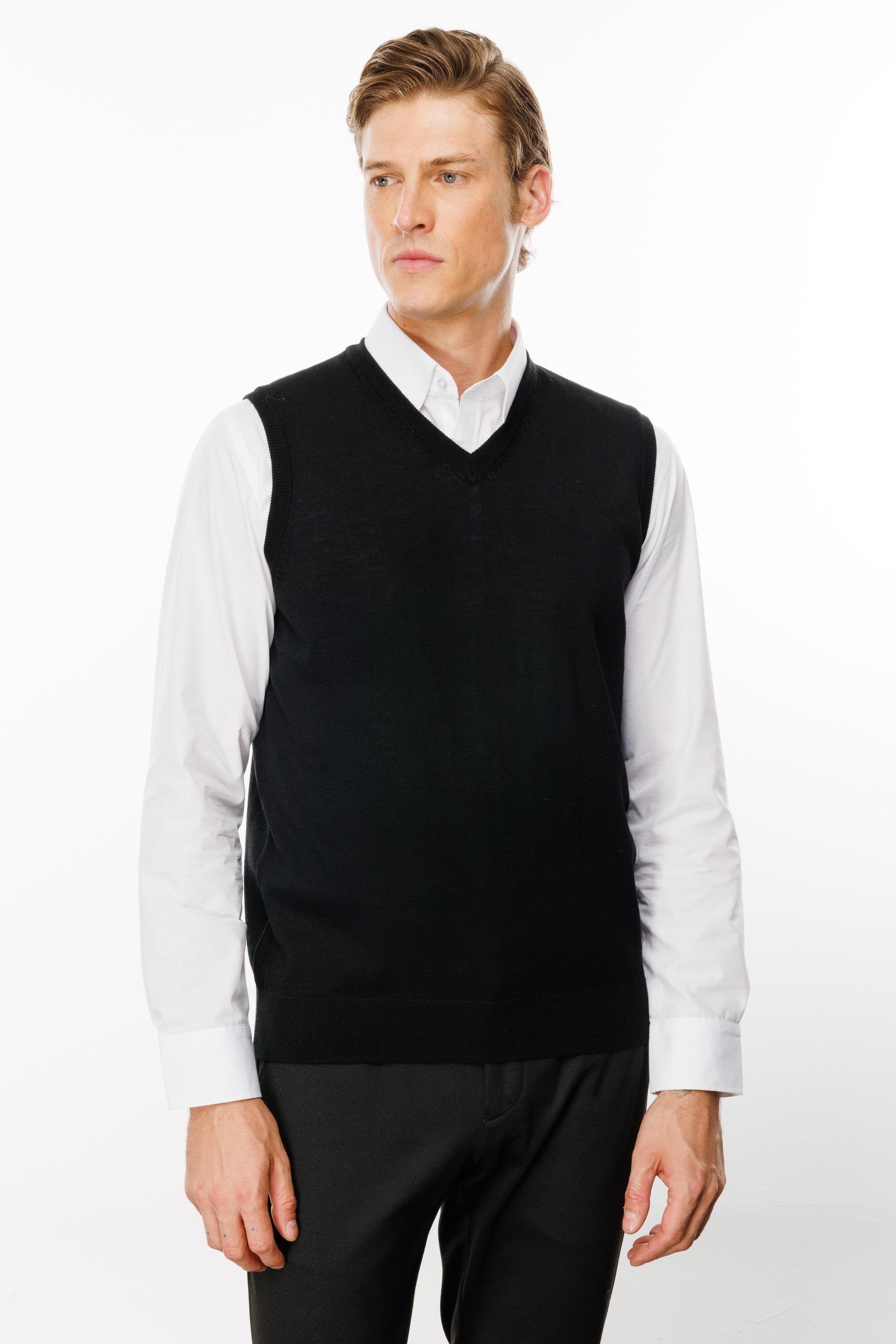 21600Мужской трикотаж Свитер Черный