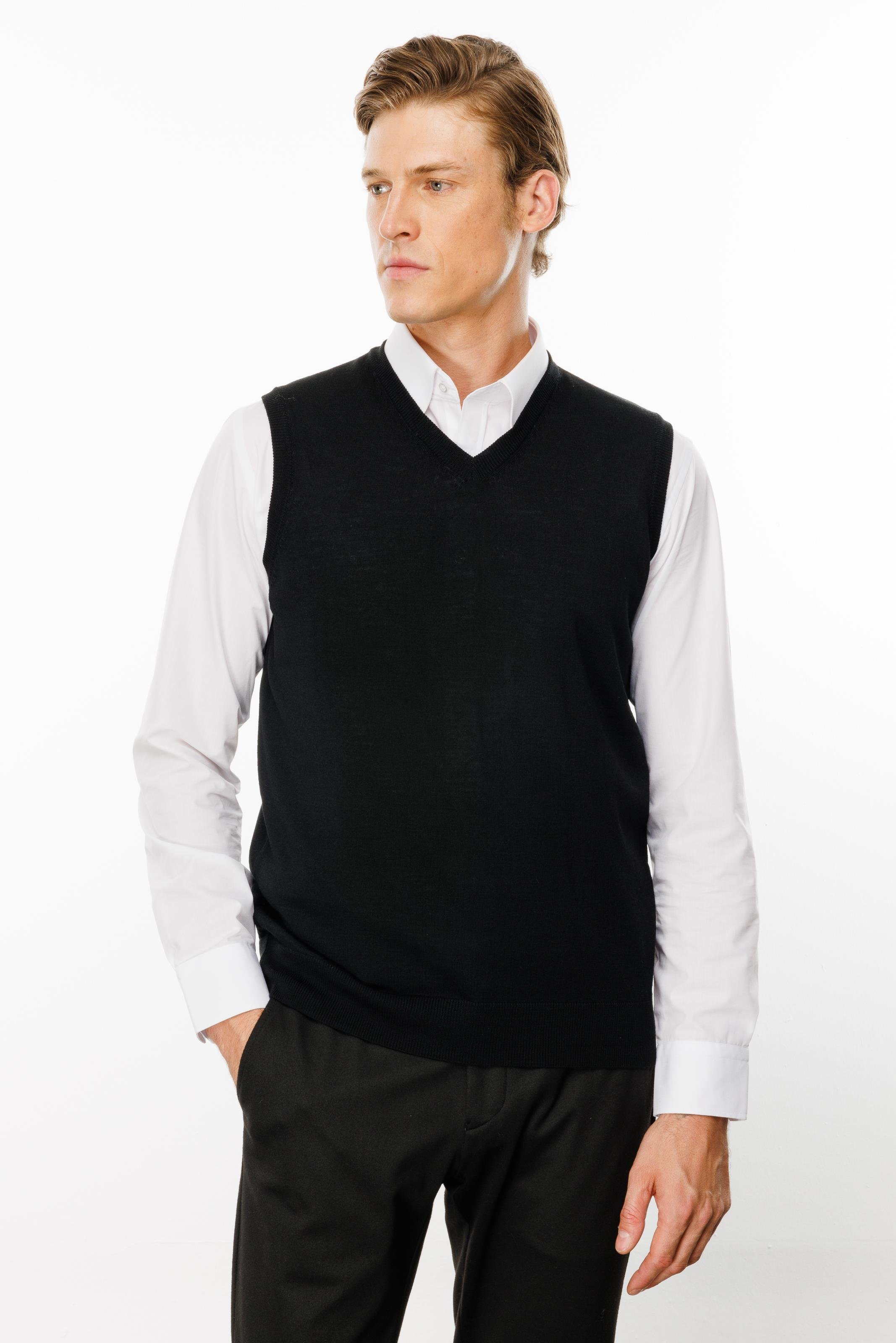 21600Мужской трикотаж Свитер Черный