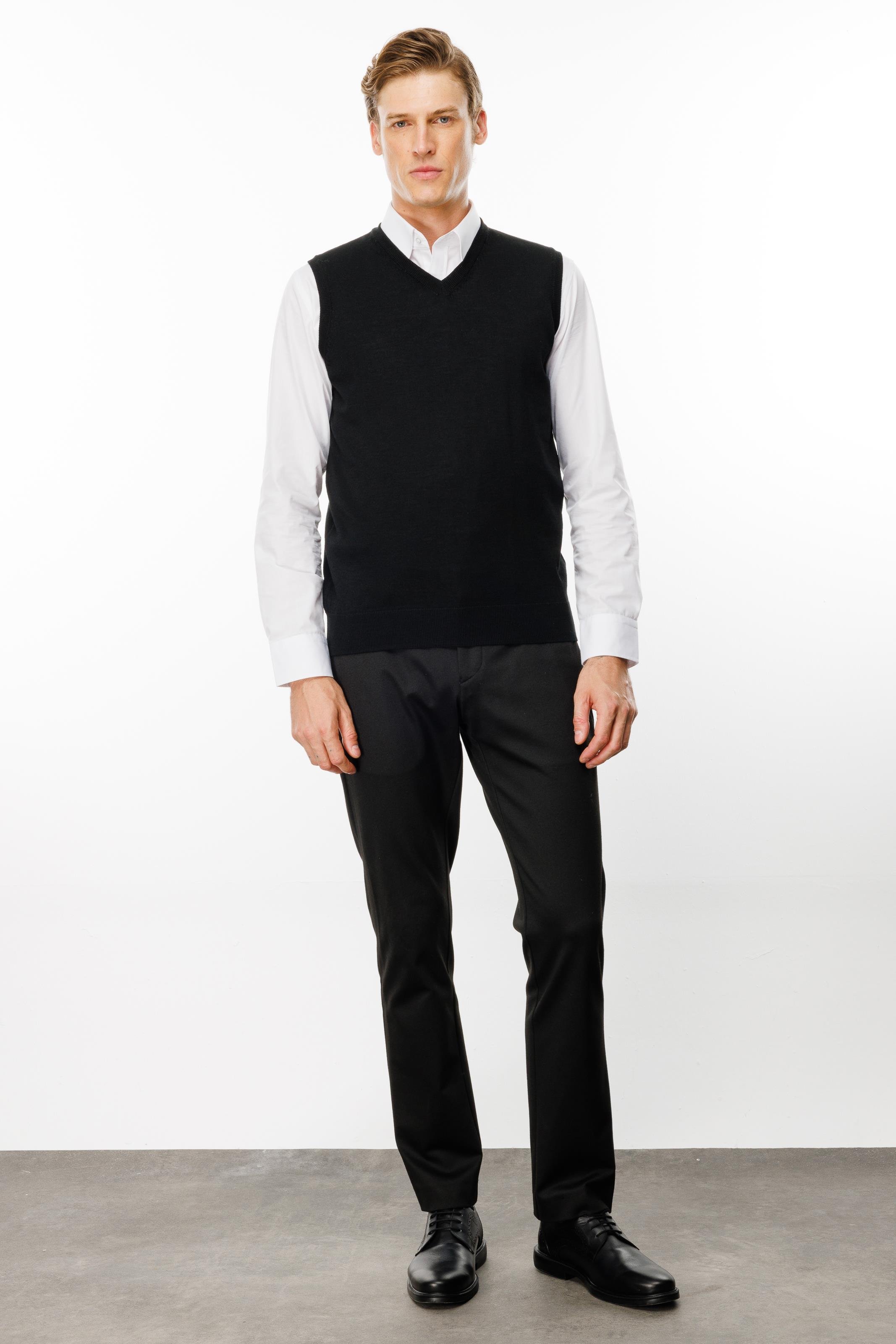 21600Мужской трикотаж Свитер Черный