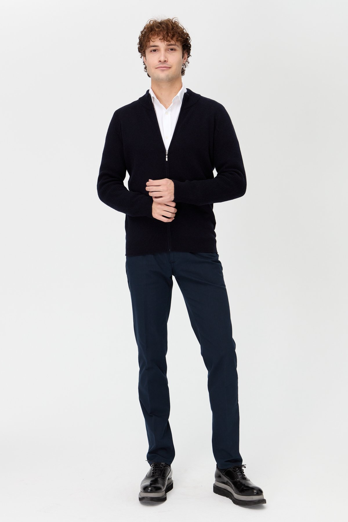 22591Erkek Triko Yün Ceket K.Lacivert