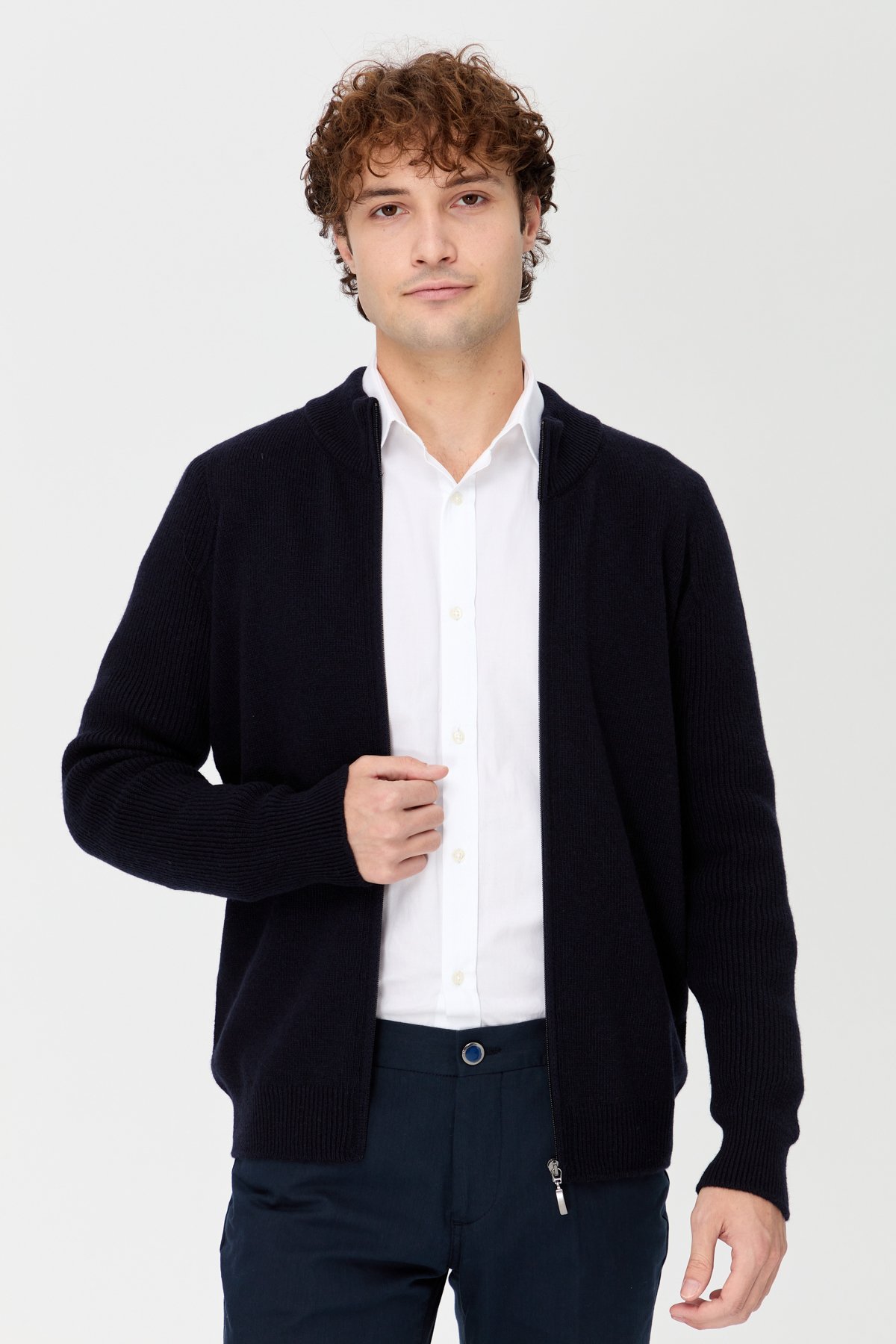 22591Erkek Triko Yün Ceket K.Lacivert