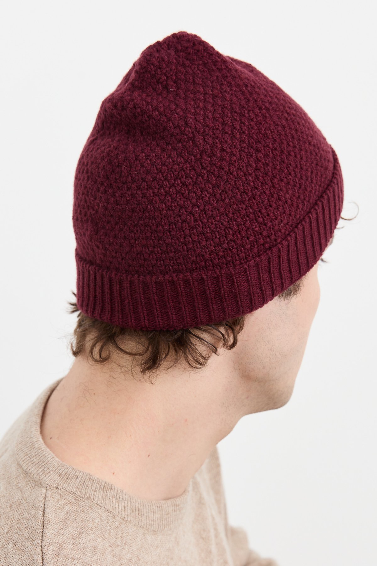 22542Erkek Yün Bere Bordo