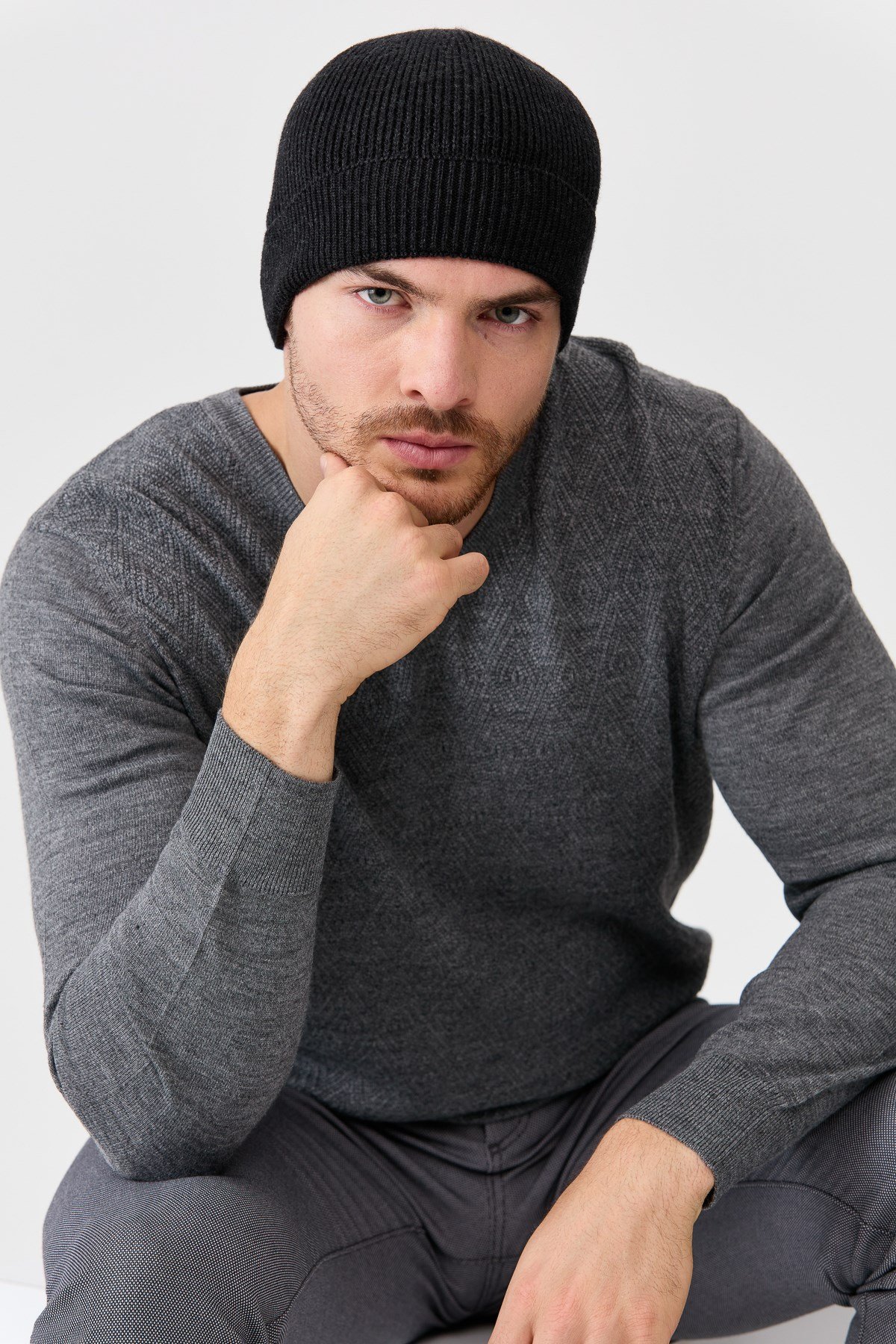 22558Erkek Yün Bere K.Füme