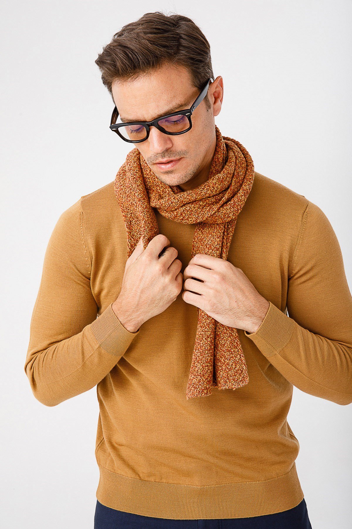 22541Erkek Yün Kaşkol M.Hardal