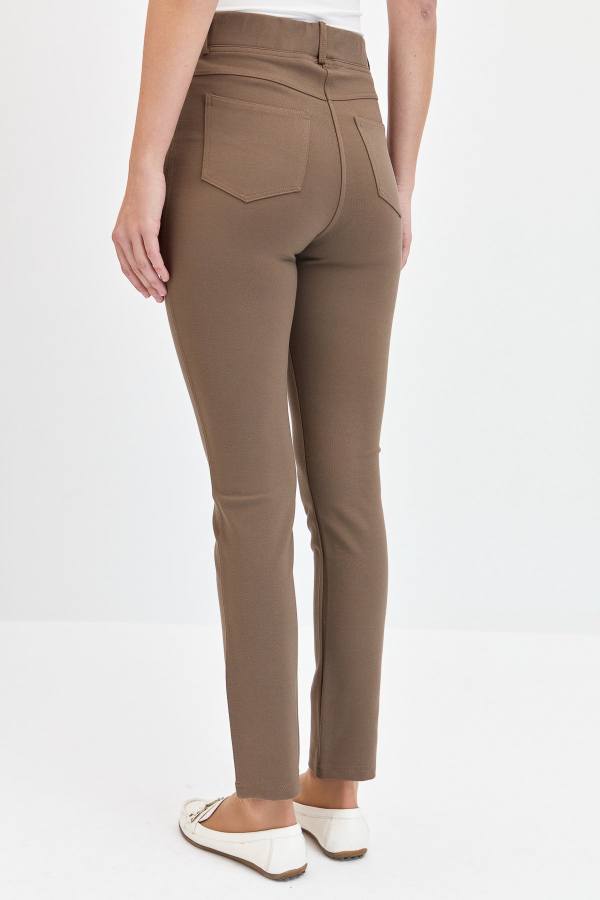 KMKPT002Kadın 5 Cepli Tayt Pantolon Camel