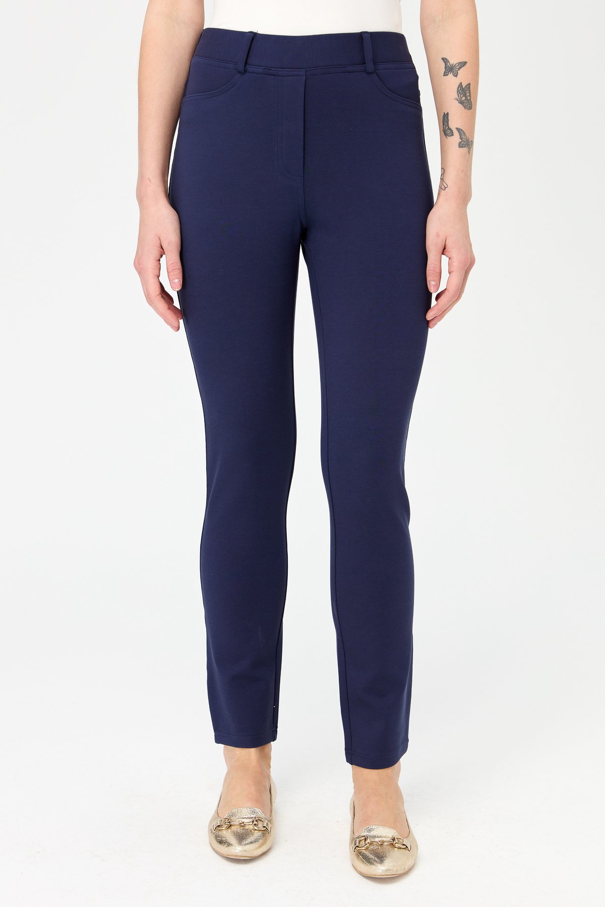 KMKPT002Kadın 5 Cepli Tayt Pantolon Lacivert