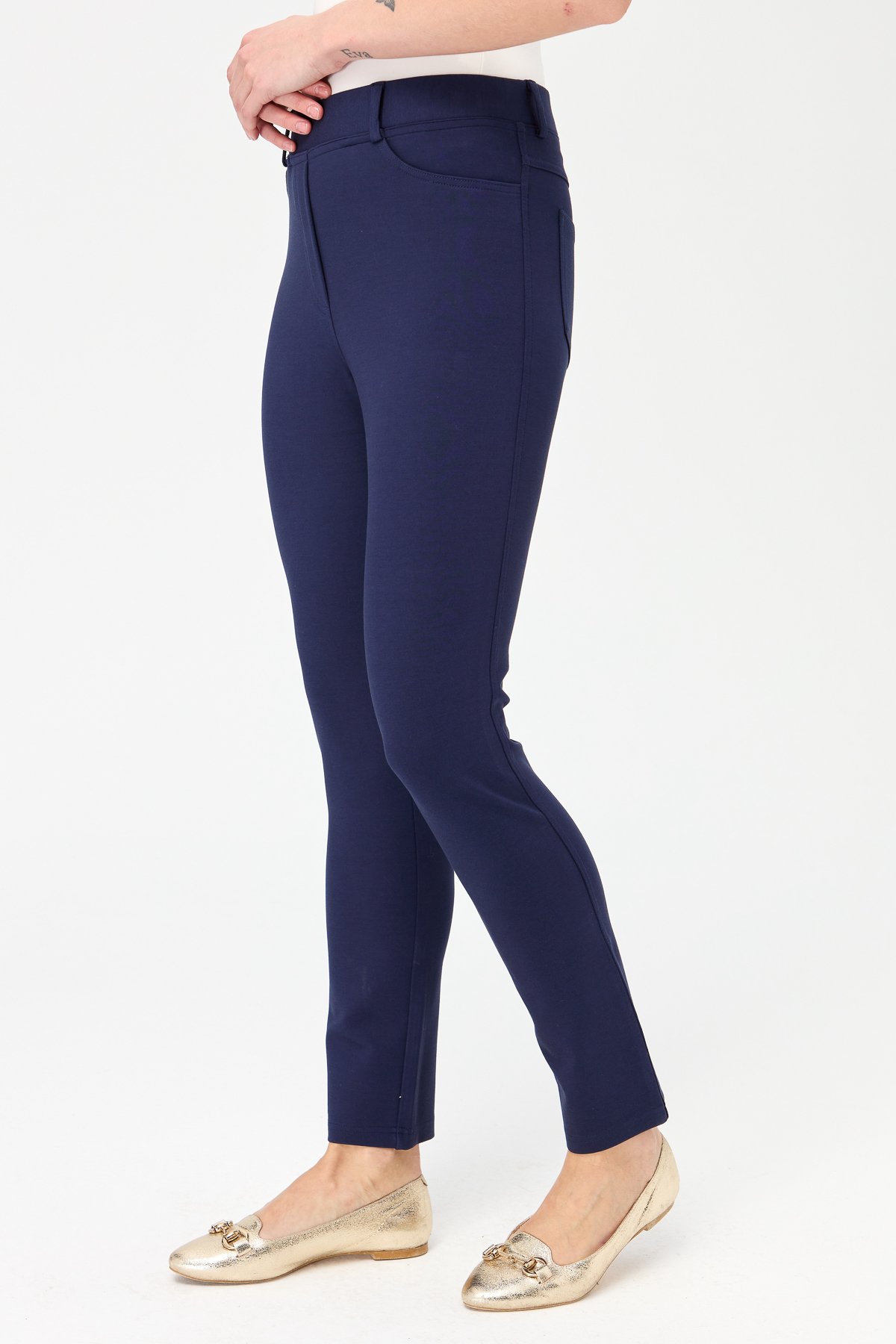 KMKPT002Kadın 5 Cepli Tayt Pantolon Lacivert