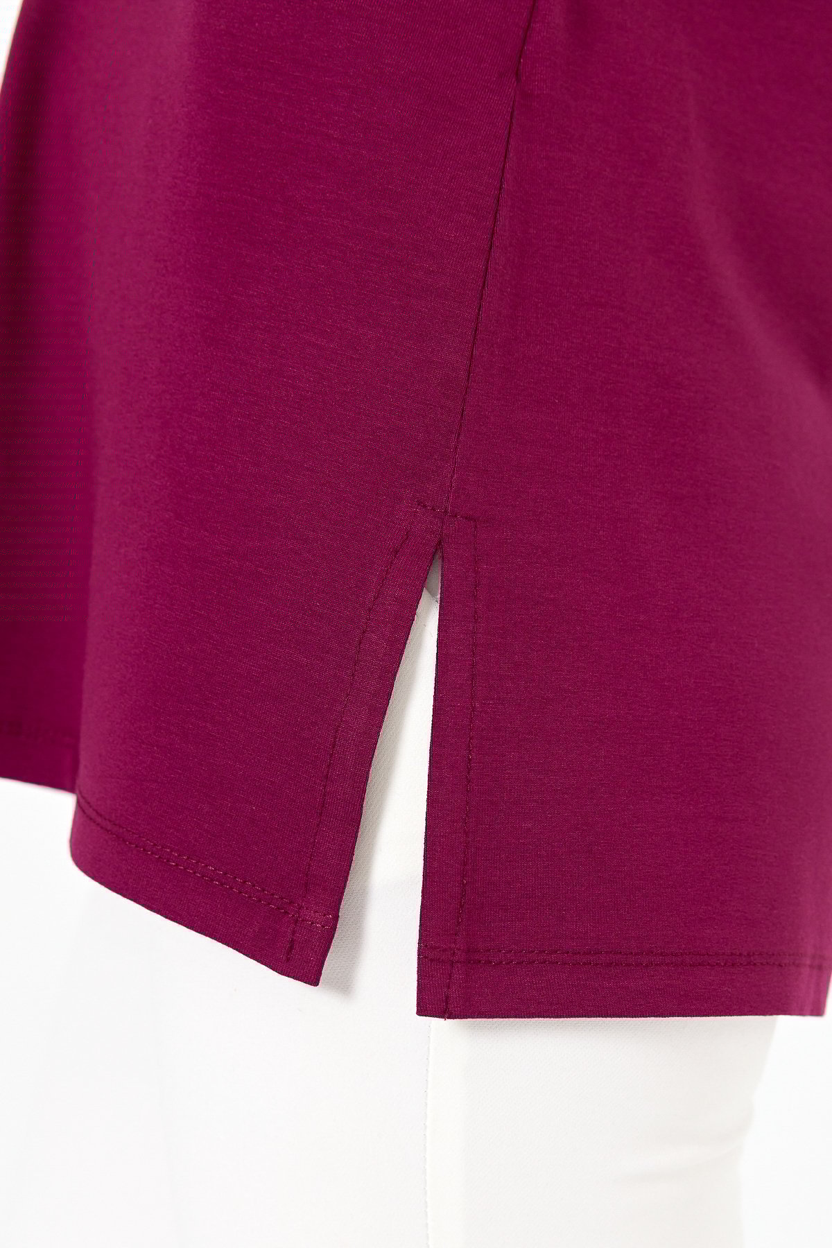 20868Kadın Askılı Penye T-shirt K.Mürdüm