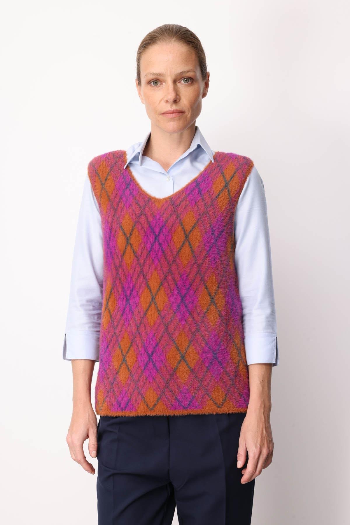 22266Kadın Baklava Desenli Süveter 7