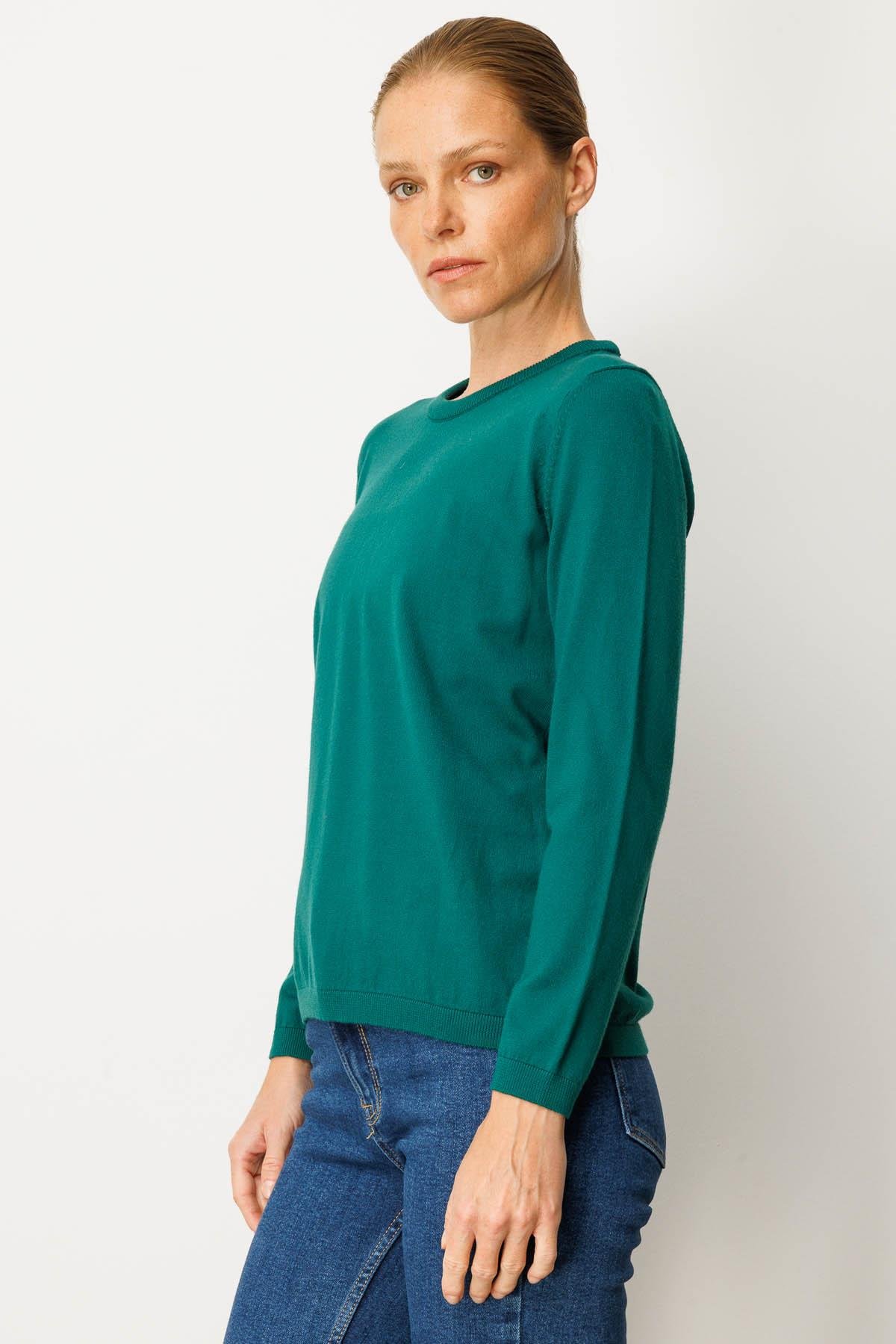 22308Kadın Basic Sıfır Yaka Kazak Ö.Başı