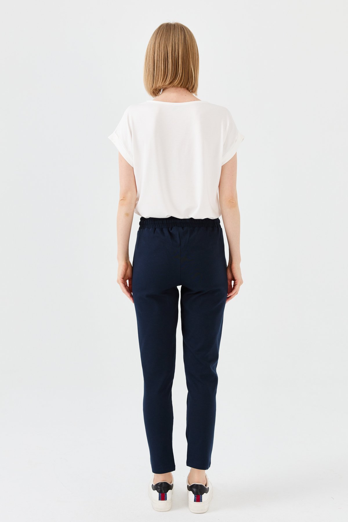 PTR EŞOFMANKadın Beli Lastikli Pantolon Lacivert