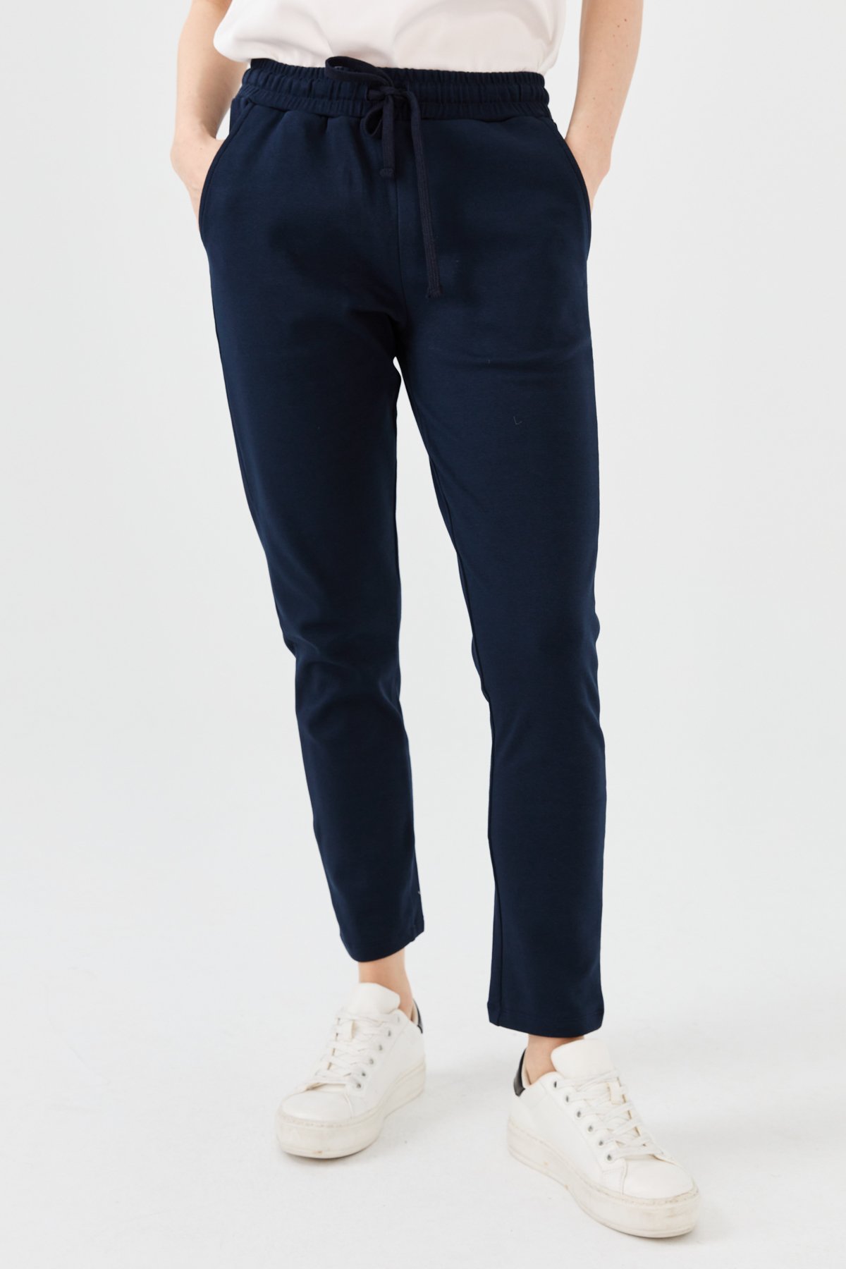 PTR EŞOFMANKadın Beli Lastikli Pantolon Lacivert