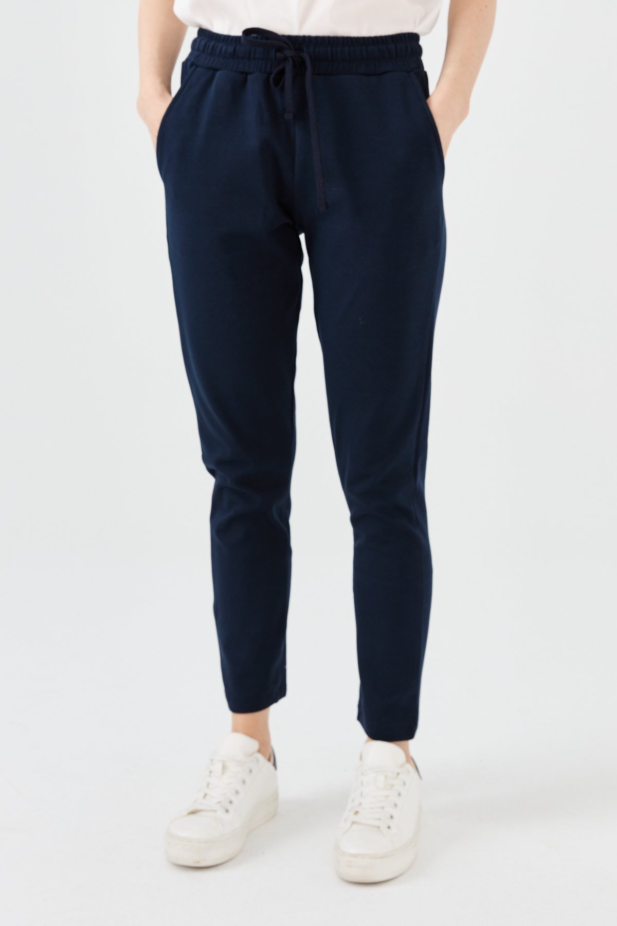 PTR EŞOFMANKadın Beli Lastikli Pantolon Lacivert