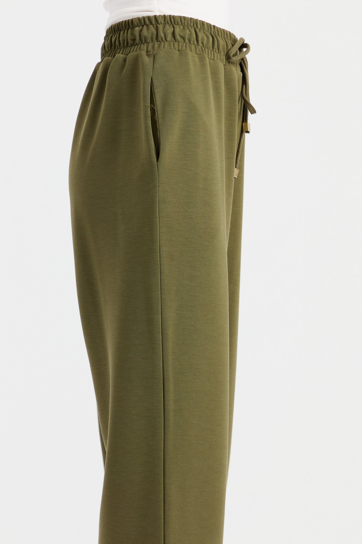 KMK23006Kadın Cepli Eşofman Pantolon Haki