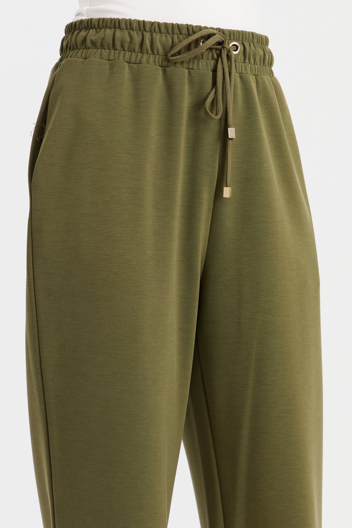 KMK23006Kadın Cepli Eşofman Pantolon Haki