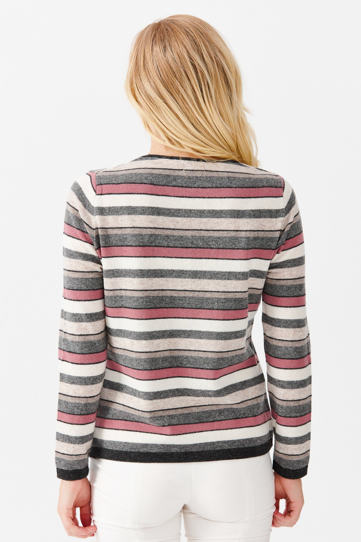 22293Женский шерстяной свитер темно- серый