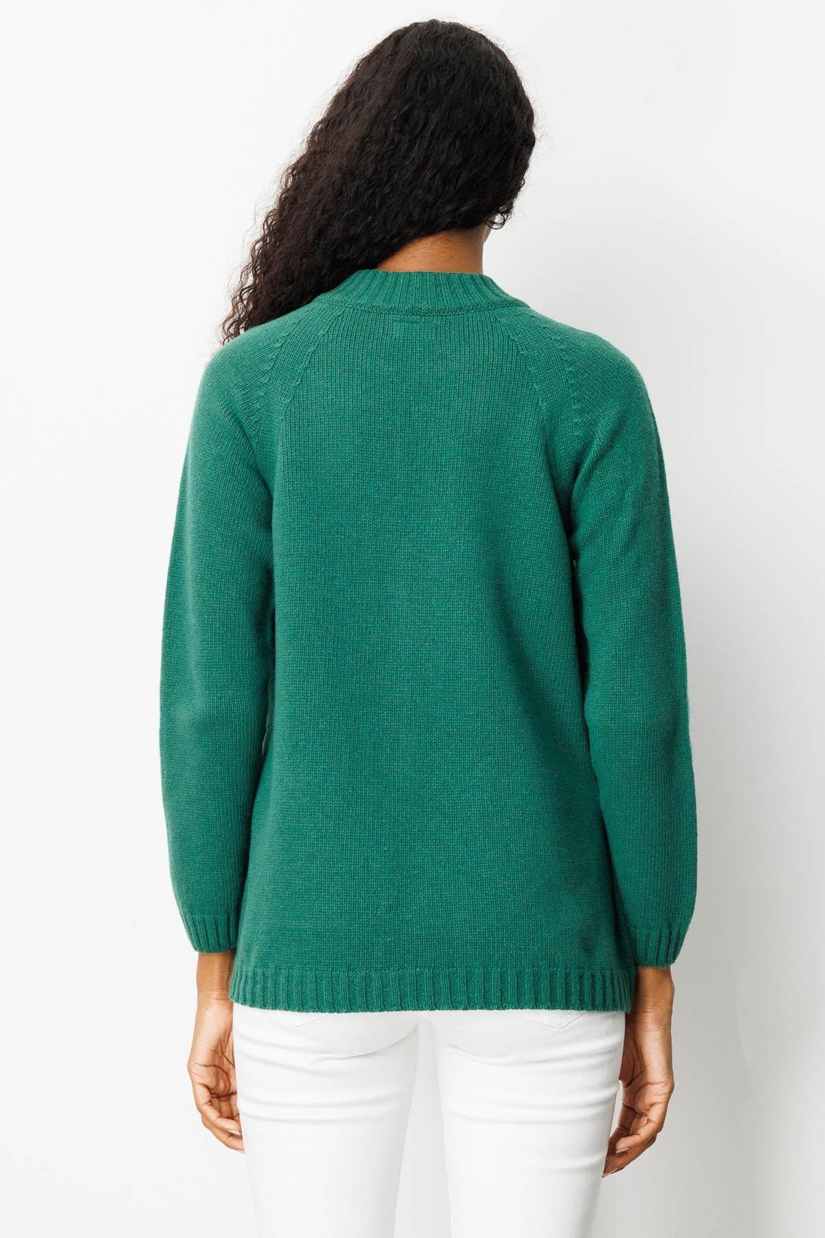 25170Kadın Dik Yaka Cepli Basic Yün Ceket Ö.Başı