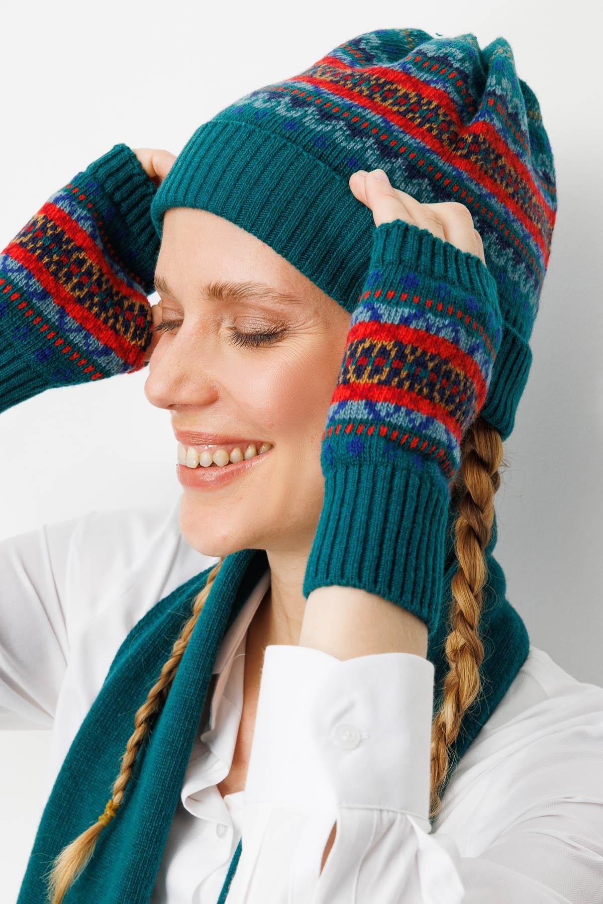 25074Kadın Jakarlı Yün Bere K.Ö.başı