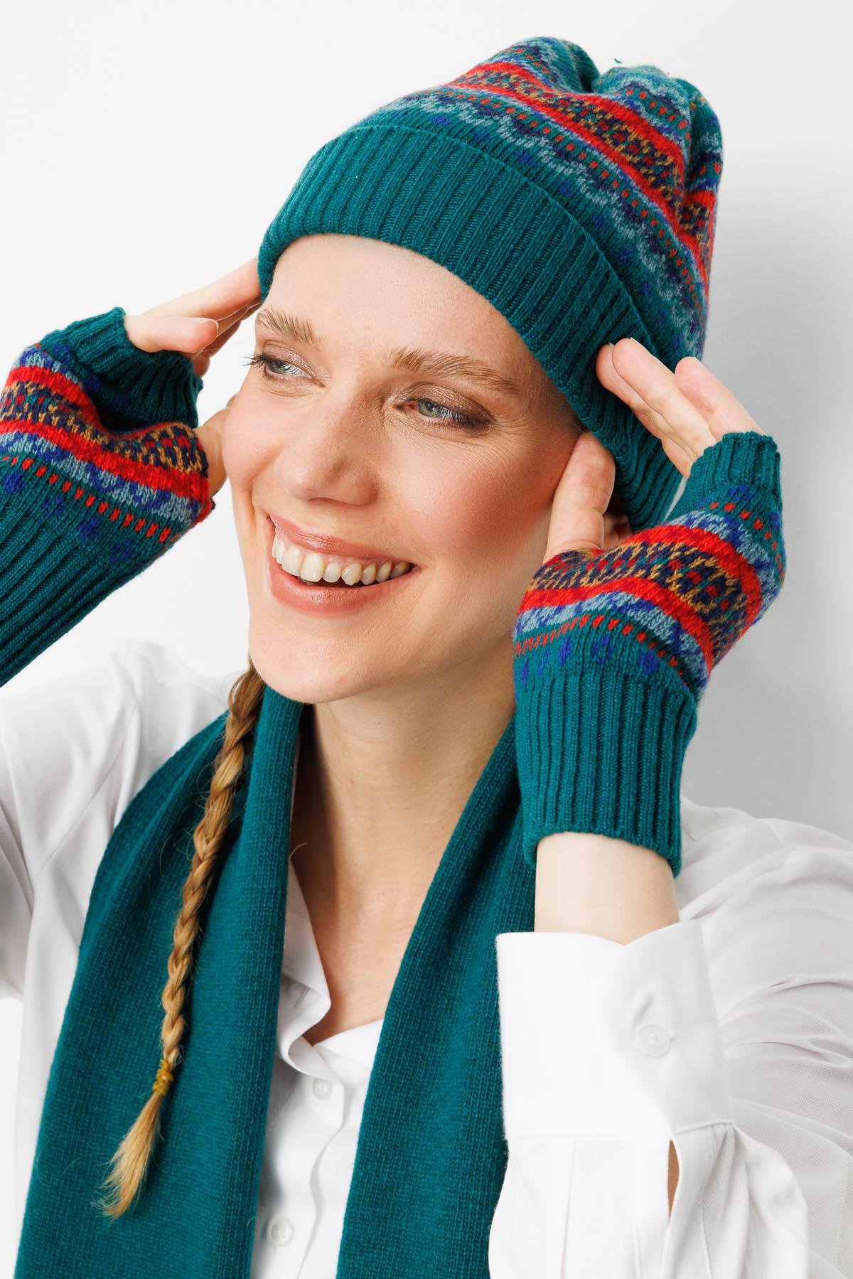 25074Kadın Jakarlı Yün Bere K.Ö.başı