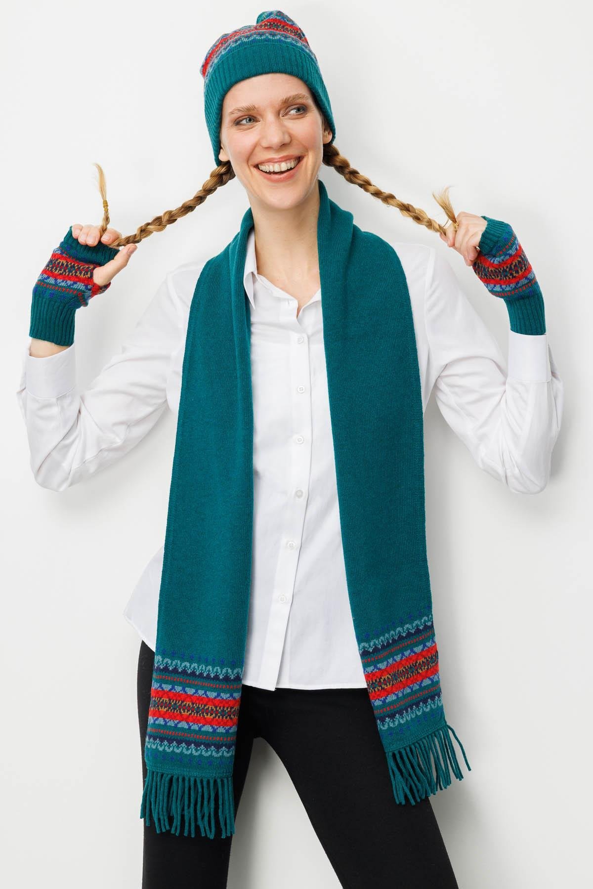 25074Kadın Jakarlı Yün Bere K.Ö.başı