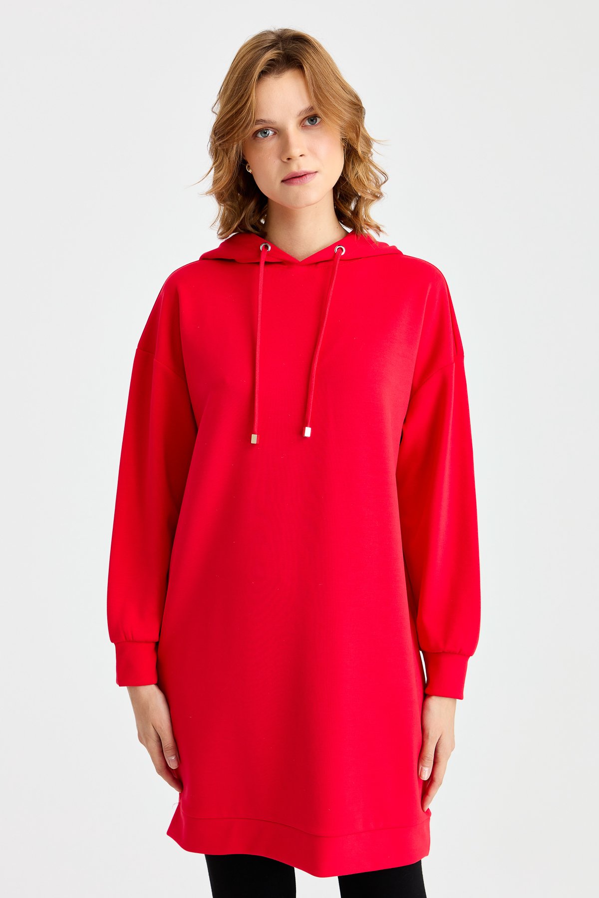 KMK23003Женское спортивное платье с капюшоном