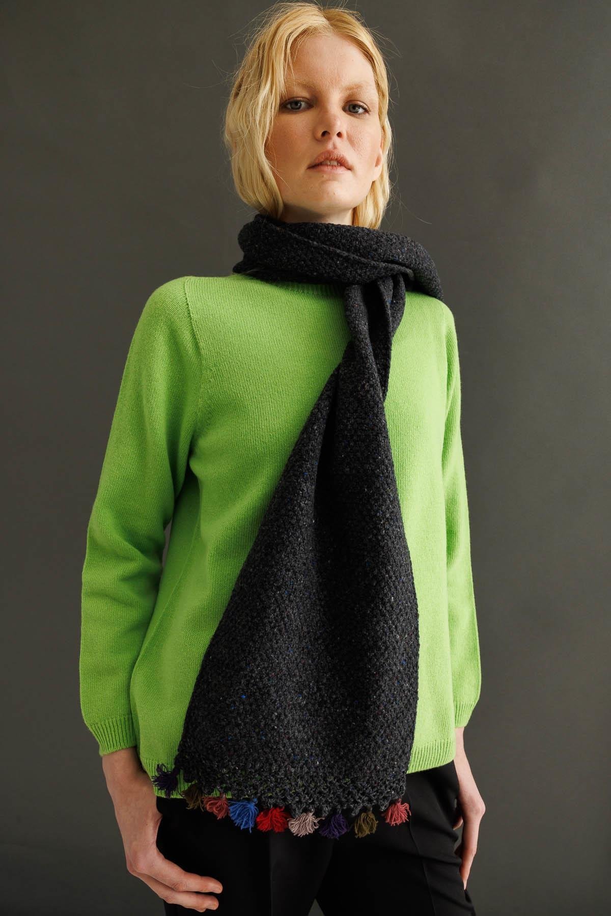 22033Женская шаль Темно-КОПЧЕНЫЙ