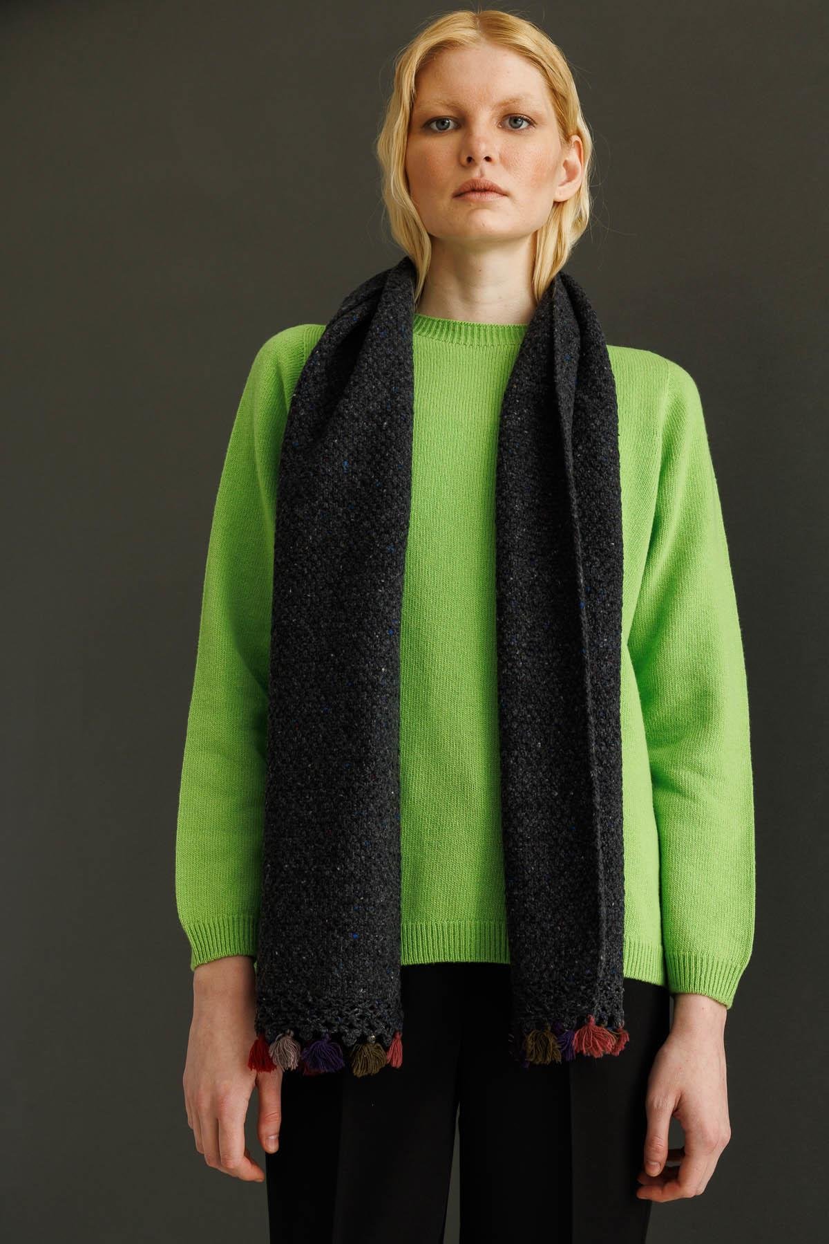 22033Женская шаль Темно-КОПЧЕНЫЙ